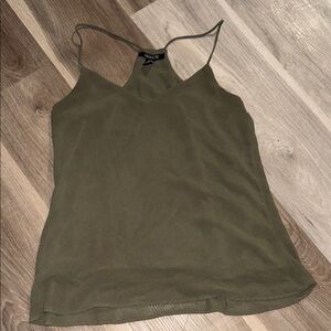 Revamped Olive Spaghetti Strap Cami Top